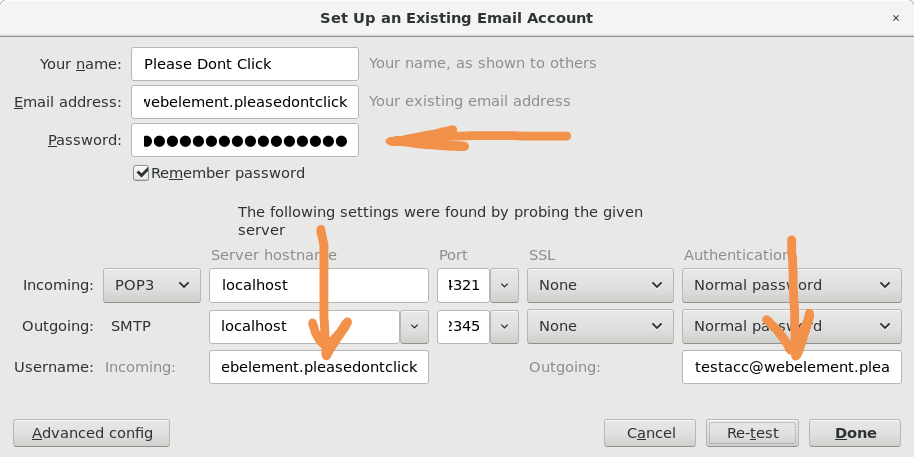 GreenMail with mail client Step 5